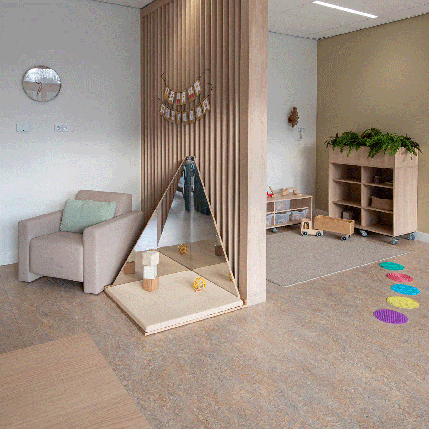 OP de afbeelding zie je een speelhoek