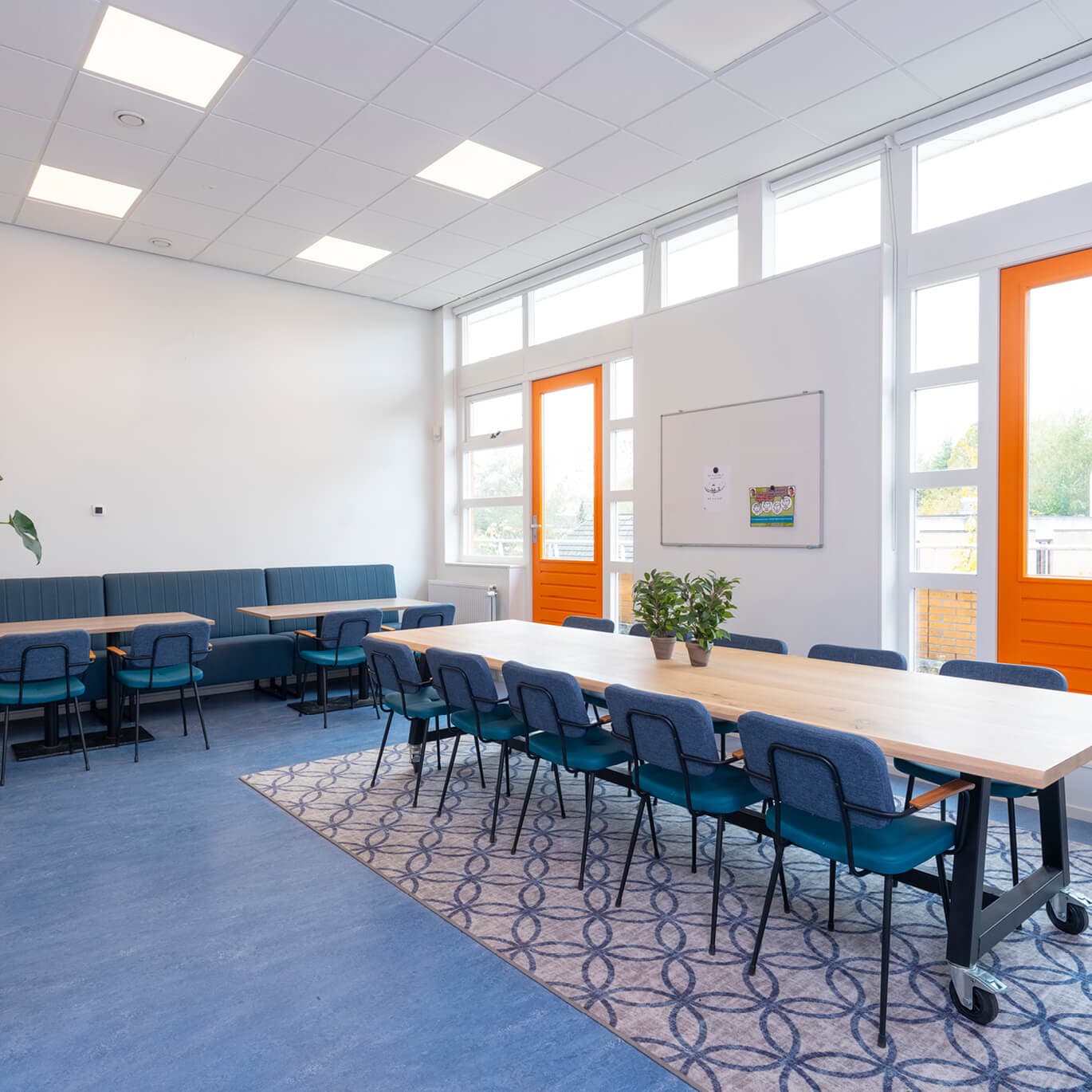 op de afbeelding zie je een teamkamer